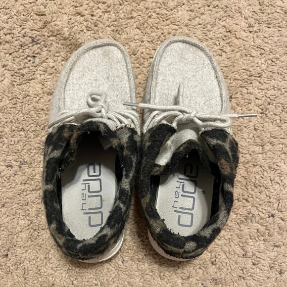 Hey Dude Brit Gray Cheetah Lightweight Casual Slip On Shoe Sz 6 Sneaker Comfort - Picture 5 of 8